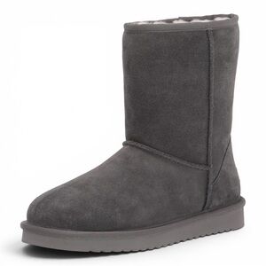 Koolaburra by UGG Koola Short Boots Rabbit Gray‎ Sheepskin Lined Size 11
